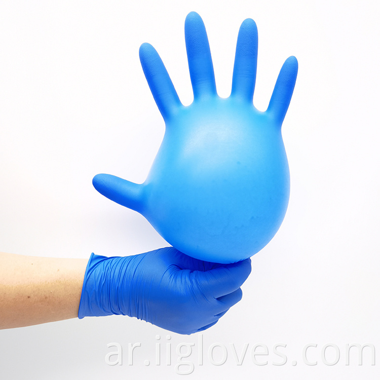 سلامة يمكن التخلص منها الأزرق PVC BLEND BLEND امتحان عمل مسحوق الحرة Guantes Palma de Nitrilo Box Gloves